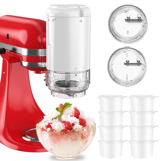 KITOART vue de face de l'accessoire monté sur robot KitchenAid pour préparation rapide