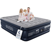KNZZO matelas face avant montrant design et taille queen, gain d’espace
