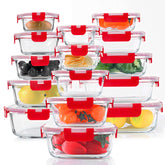 KOMUEE face avant du coffret montrant les contenants et couvercles rouges, gain d’organisation