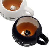 koolkatkoo tasse noire face avant, design élégant et surprise intérieure