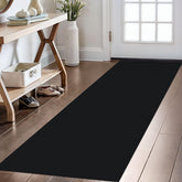 KOZYFLY vue de face du tapis coureur noir charbon pour entrée, aspect élégant