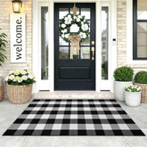 KOZYFLY face avant motif carreaux noirs et blancs, apporte style accueillant
