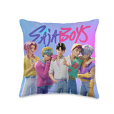 KPop Demon Hunters coussin face montrant le design officiel et couleurs vives