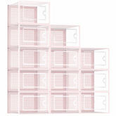Kuject vue de face d'une boîte transparente rose montrant une paire protégée