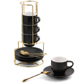 Lareina tasse espresso face avant montrant design élégant et service professionnel