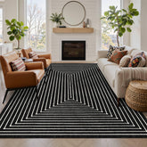 Latte&Fog tapis 5x7 vue frontale motif Prussian Sea offrant style moderne