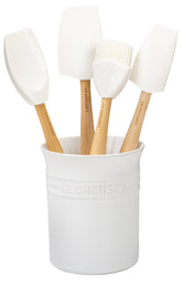 Le Creuset pot en grès blanc, rangement stable et esthétique