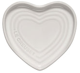 Le Creuset repose-cuillère face avant cœur blanc élégant et pratique