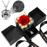 Lebana rose éternelle dans son coffret, cadeau prêt à offrir