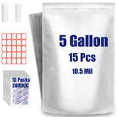 Leboduo vue avant du sac 5 gallon montrant l'impression et fermeture, protection visible