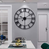 LEIKE horloge murale face complète noir, impact visuel élégant