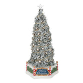LEMAX arbre de Noël face avec lumières multicolores et étoile sommitale, création d'ambiance