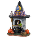 Lemax Witch's Brew Coffee vue avant montrant façade détaillée et charme Halloween