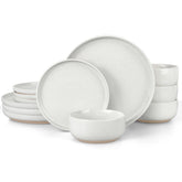 LIANYU assiette plate blanche neige idéale pour présenter plats et portions