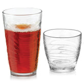 Libbey Orbita face avant du coffret montrant l’ensemble de 16 verres et design