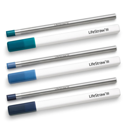 LifeStraw montrée face avant dans son emballage, portable et durable