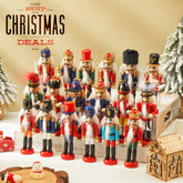 Liliful ensemble face montrant 18 figurines Casse-Noisette pour décoration festive