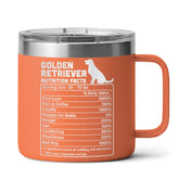 Limima tasse face avant montrant design Golden Retriever et effet chaleureux