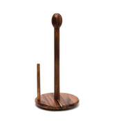 Lipper International vue frontale du porte-essuie-tout en acacia, design compact et stable