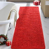 LOCHAS tapis de bain face avant rouge montrant forme et style pour confort