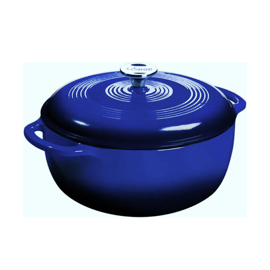 Lodge cocotte indigo face visible, beau fini et cuisson homogène