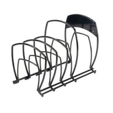 Lodge vue frontale du rack noir mat, organise la cuisine efficacement