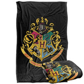 LOGOVISION plaid Harry Potter recto montrant l'écusson Poudlard, style et confort visible