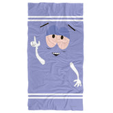 LOGOVISION Towelie face avant microfibre montrant les couleurs vives et le motif officiel