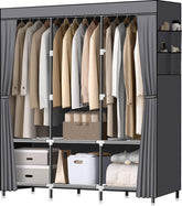 LOKEME armoire face complète montrant capacité et gain d'espace