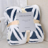 LOMAO plaid face avant navy montrant style et chaleur