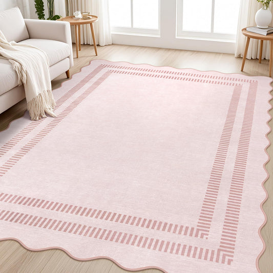LORWER tapis face avant packaging montrant couleur rose et allure décorative