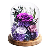 lovenfold dôme verre face avant montrant la rose et l'élégance décorative