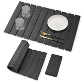 Lprmnnc tapis gris plein face gardant le plan de travail sec