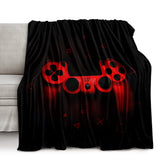 lris Bedding plaid gaming vu de face montrant l'imprimé et confort