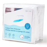 LUCID face avant du protège-matelas king montrant un ajustement net