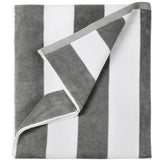 LULUHOME serviette face entière montrant la grande taille et le motif rayé