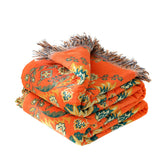 LUTBM plaid face orange montrant la broderie et l’impact visuel
