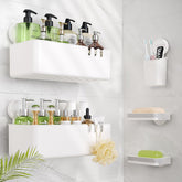 LUXEAR ensemble 5 pièces sur mur lisse pour rangements pratiques