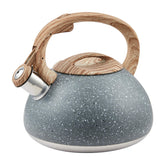 LUXGRACE bouilloire face avant design métallique et capacité visible pour cuisine moderne