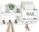 Lwenki vue avant du porte-courrier blanc pour entrée organisée
