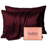 LYSHIN taie bourgogne vue de face, look élégant et sommeil protégé