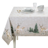 Maison d' Hermine nappe face avant montrant motif aquarelle élégant