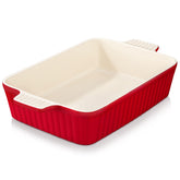 MALACASA plat vue avant attrayant et capacité pour portions familiales