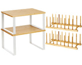 Marsui range-assiettes en bambou sur plan de travail offrant gain de place