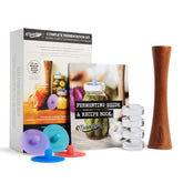 Masontops ensemble complet face montrant composants et rangement pratique