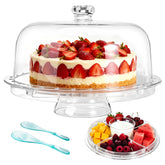 Masthome présentoir gâteau face montrant finition transparente et mise en valeur