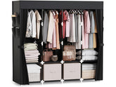 Mavivegue face avant armoire noire montrant rangement organisé