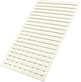 MBOSS vue de face du tapis de bain ivoire avec finition anti-dérapante pour sécurité