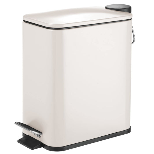 mDesign poubelle rectangulaire devant, design compact et gain de place