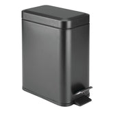mDesign poubelle rectangulaire face avant, design compact et discret